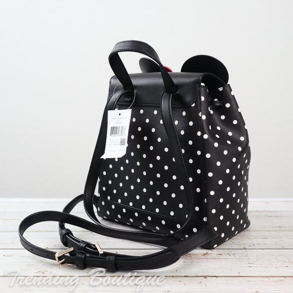 NWT Disney x Kate Spade New York Minnie Mouse Backpack in Black Multi - Picture 8 of 13